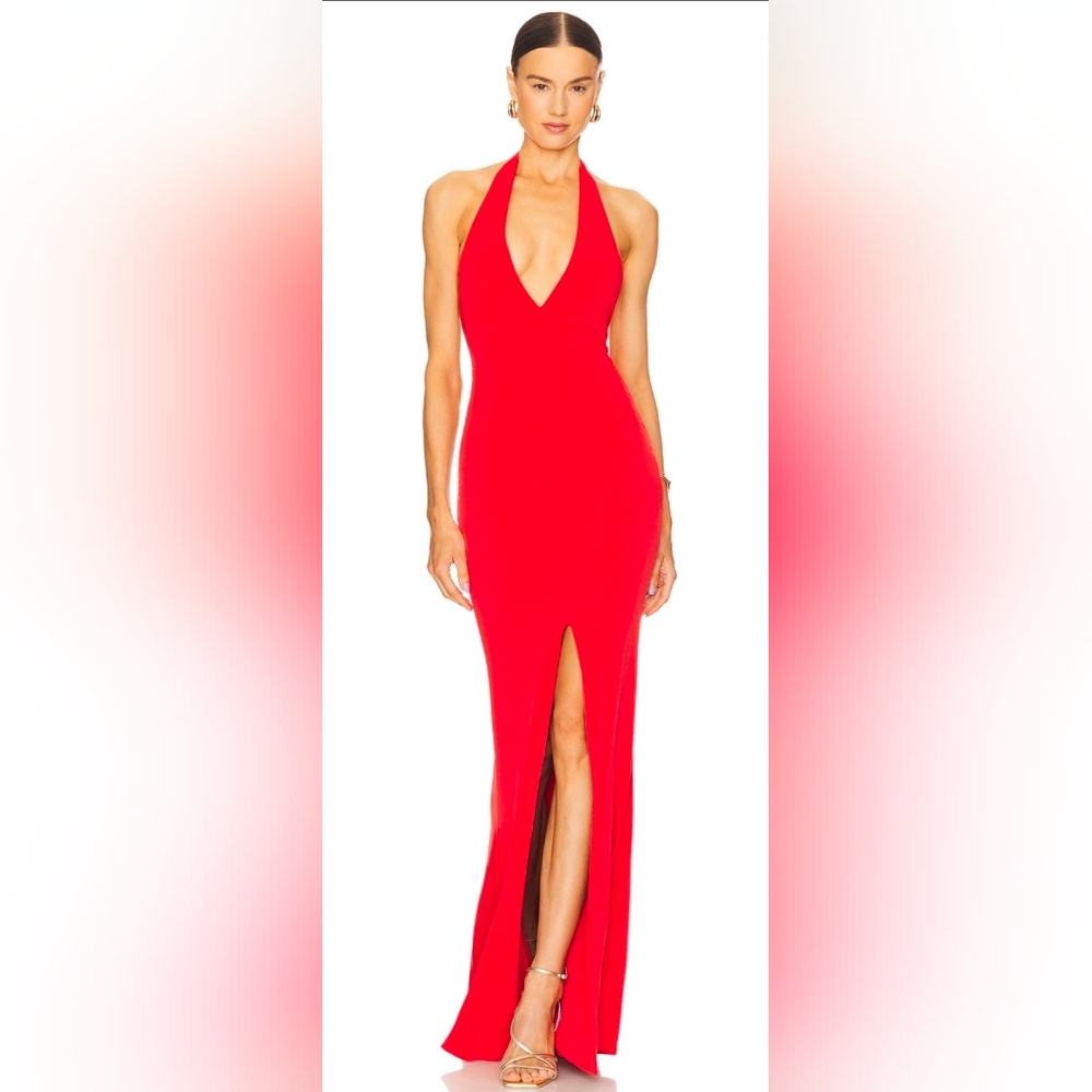 Nookie Illegal Halter Gown in Red